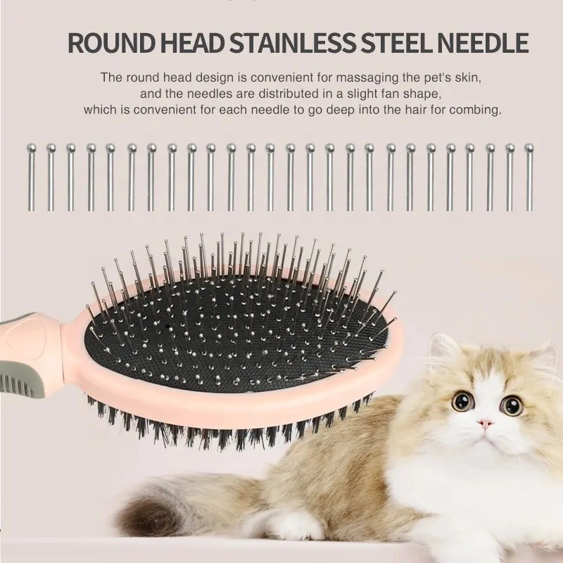 Pets Hair Brush Ouble Sided Cat Pet Pin Grooming Brush